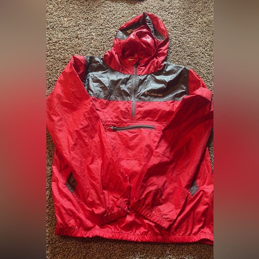 Columbia Red and Black Pullover Jacket